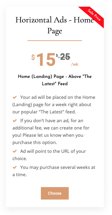 Horizontal Ads - Home