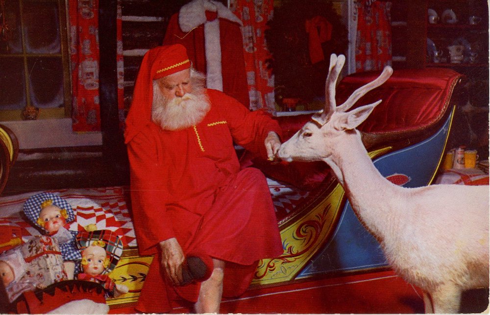 Goodnight Santa, Vintage Postcard, Circa 1950s