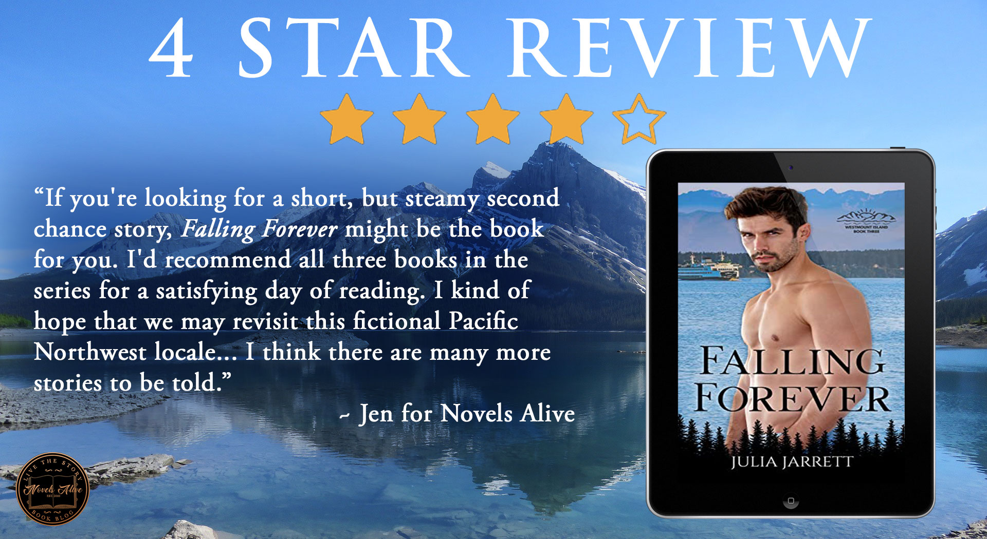 Novels Alive | 4 STAR REVIEW: FALLING FOREVER by Julia Jarrett