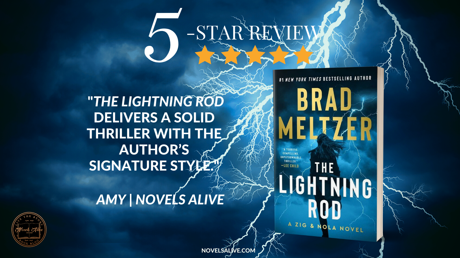 Novels Alive | 5-STAR REVIEW: THE LIGHTNING ROD by Brad Meltzer