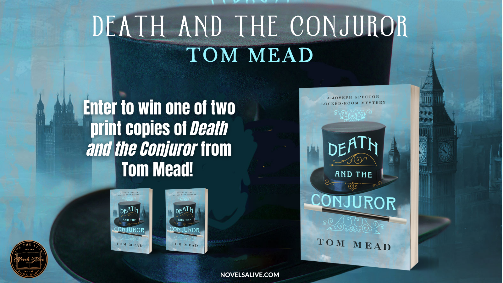 Novels Alive | SPOTLIGHT: DEATH AND THE CONJUROR by Tom Mead Plus Giveaway!