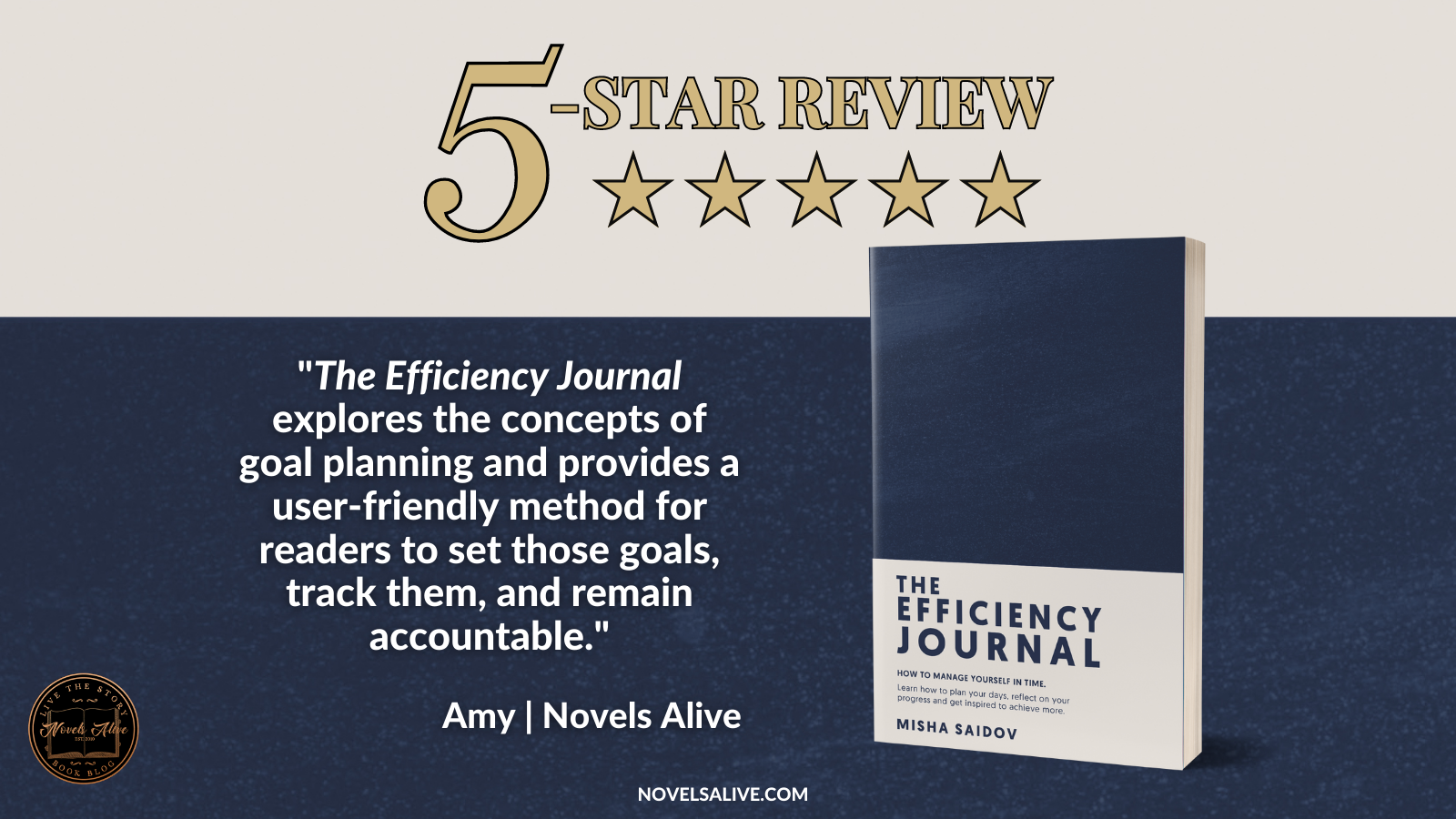 Novels Alive  5-STAR REVIEW: THE EFFICIENCY JOURNAL by Misha Saidov