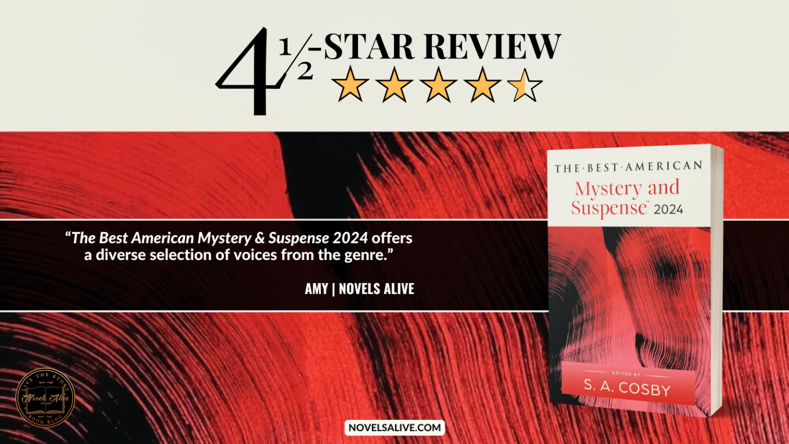 Novels Alive 4.5STAR REVIEW THE BEST AMERICAN MYSTERY AND SUSPENSE