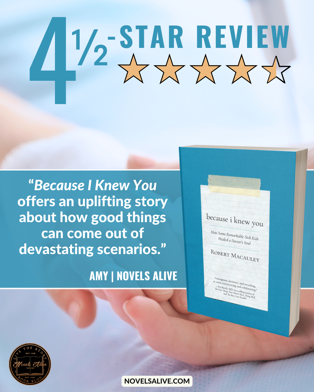 Novels Alive | 4.5-STAR REVIEW: BECAUSE I KNEW YOU by Robert Macauley
