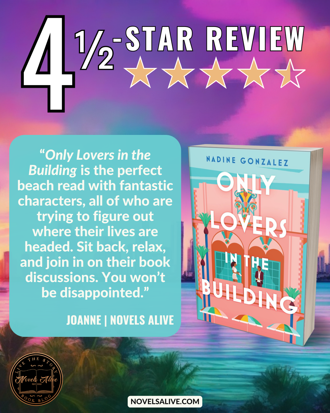 Novels Alive 4.5STAR REVIEW ONLY LOVERS IN THE BUILDING by