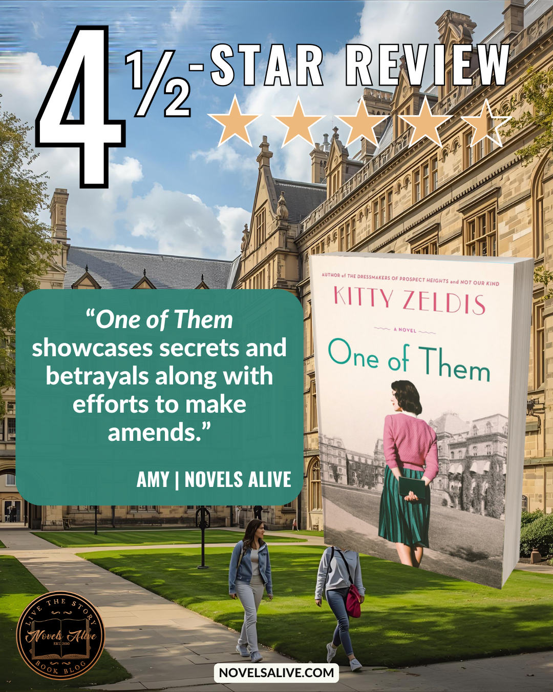 Novels Alive | 4.5-STAR REVIEW: ONE OF THEM by Kitty Zeldis