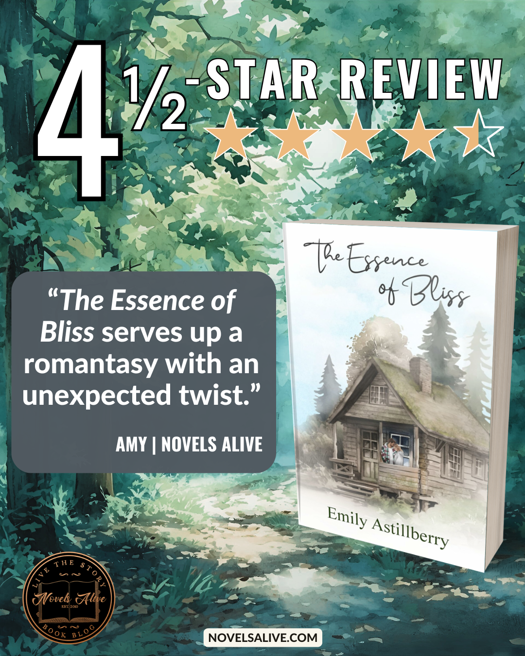 Novels Alive | 4.5-STAR REVIEW: THE ESSENCE OF BLISS by Emily Astillberry