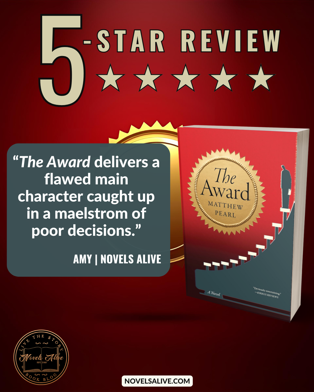 Novels Alive | 5-STAR REVIEW: THE AWARD by Matthew Pearl