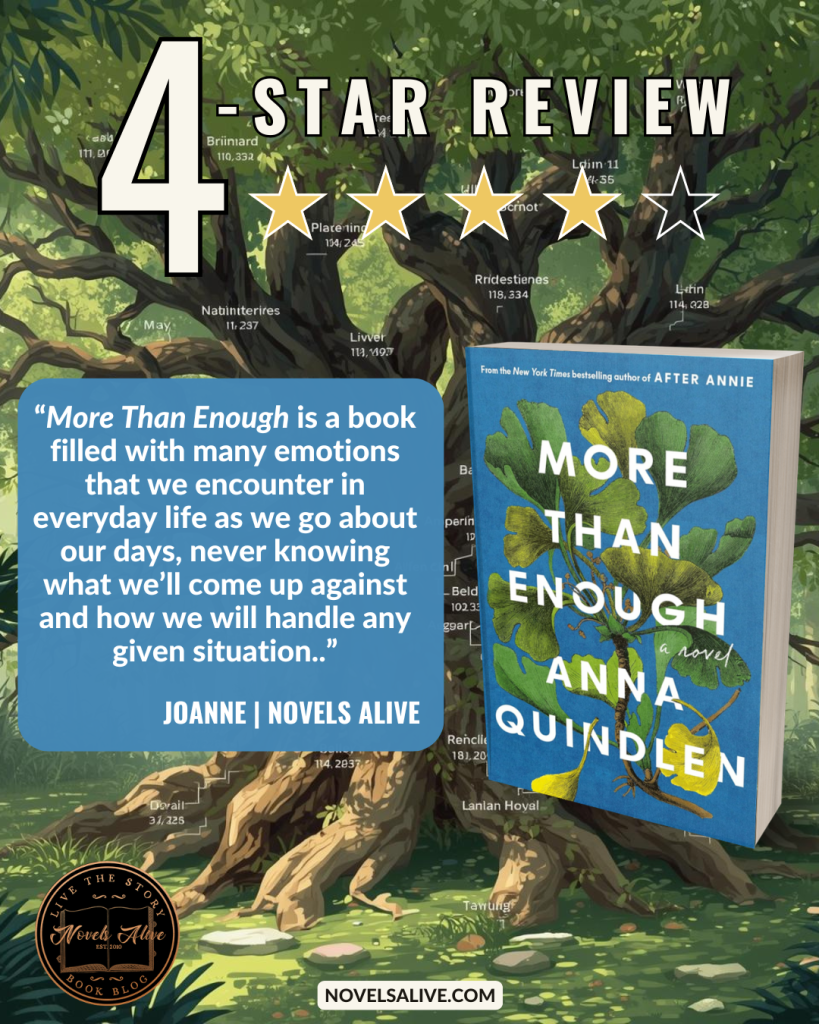 Novels Alive | 4-STAR REVIEW: MORE THAN ENOUGH by Anna Quindlen