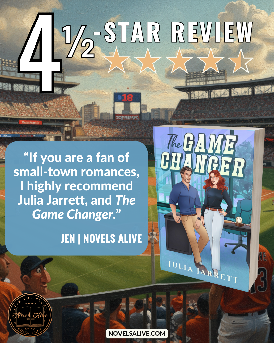 Novels Alive | 4.5-STAR REVIEW: THE GAME CHANGER by Julia Jarrett