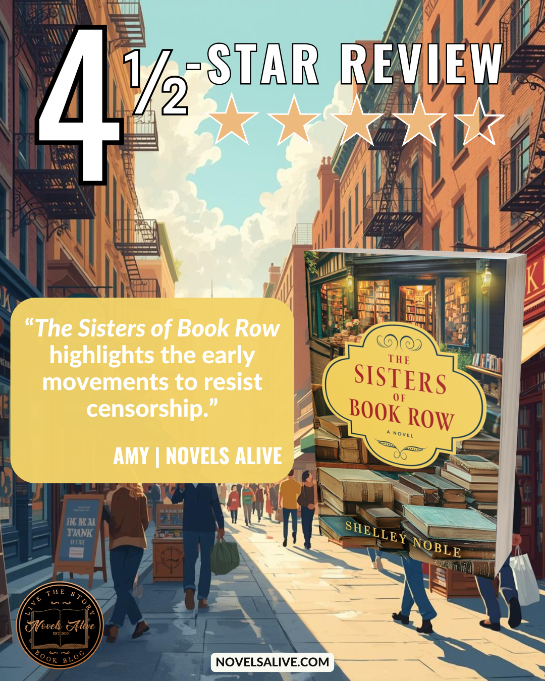 Novels Alive | 4.5-STAR REVIEW: THE SISTERS OF BOOK ROW by Shelley Noble