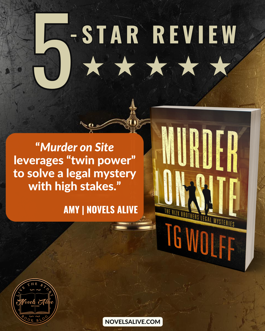 Novels Alive | 5-STAR REVIEW: MURDER ON SITE by TG Wolff