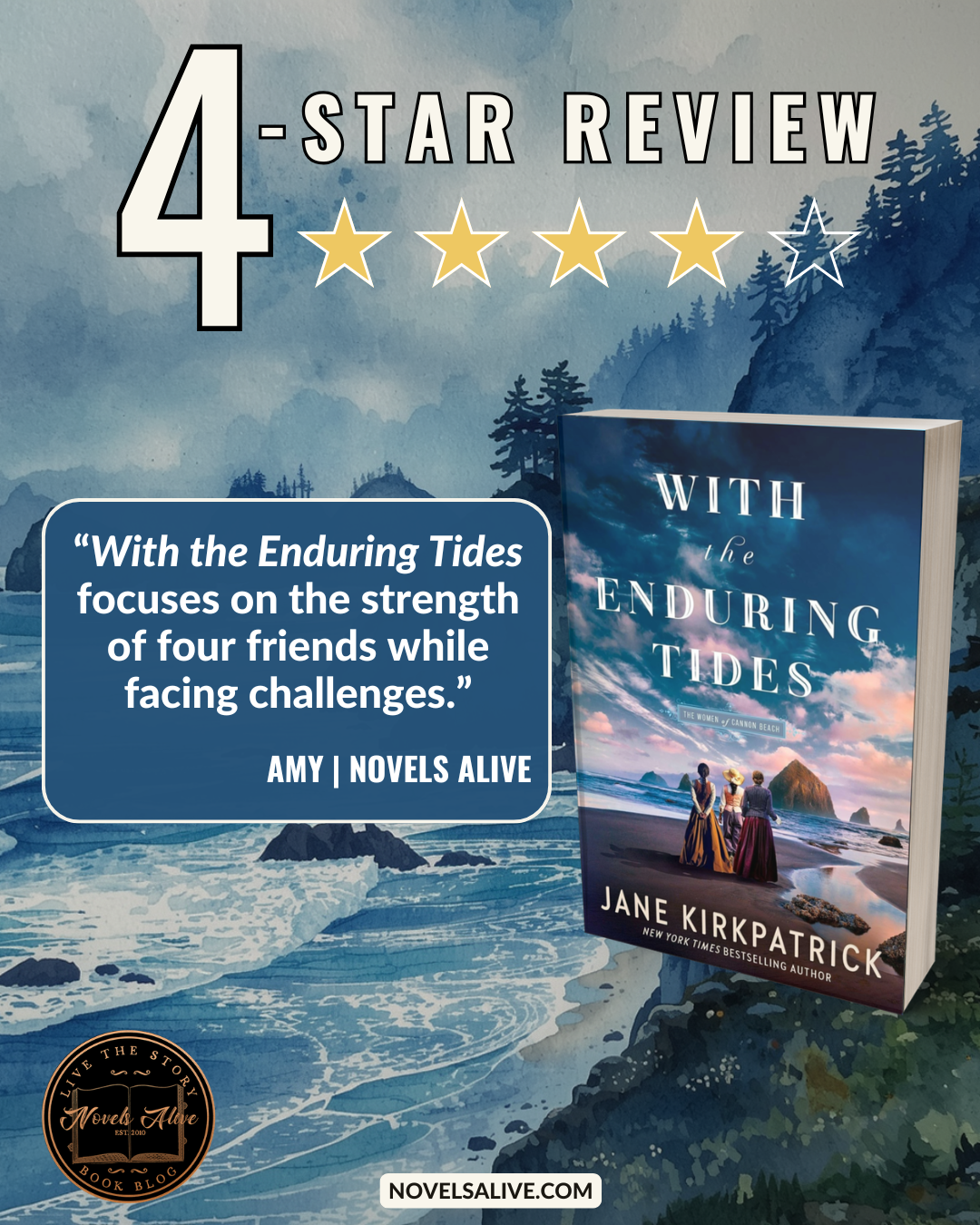 Novels Alive | 4-STAR REVIEW: WITH THE ENDURING TIDES by Jane Kirkpatrick