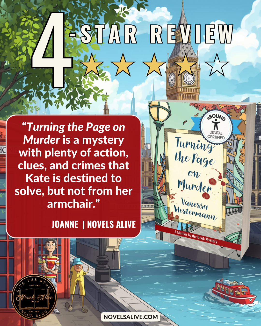 Novels Alive | 4-STAR REVIEW: TURNING THE PAGE ON MURDER by Vanessa ...