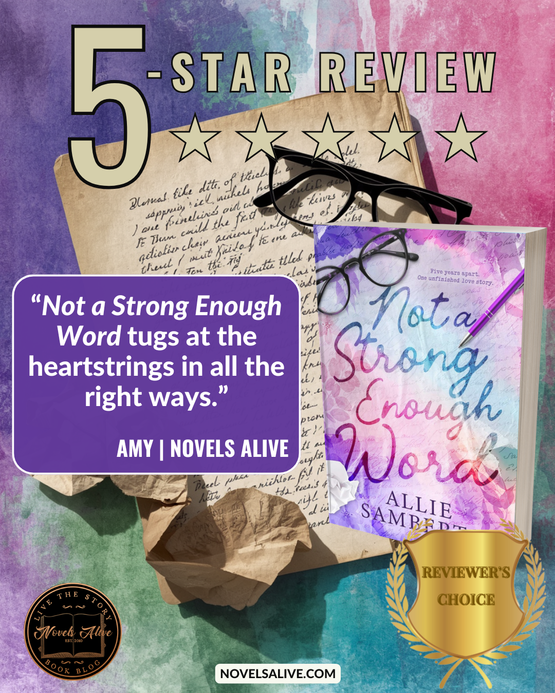 Novels Alive | 5-STAR REVIEW: NOT A STRONG ENOUGH WORD by Allie ...